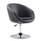 Manhattan Comfort Hopper Swivel Adjustable Height Faux Leather Chair in Black and Polished Chrome, PK2 2-AC036-BK - alternate 6